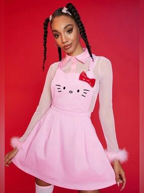 Hello Kitty x Dolks Kill FOREVER AND ALWAYS OVERALL DRESS. 2X